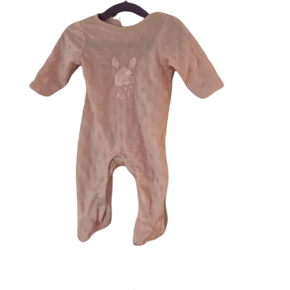 Part of 5/15$ Minky pink pajamas Rock a bye baby 0-3 months